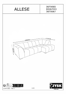 Brugsanvisning JYSK Allese Sofa
