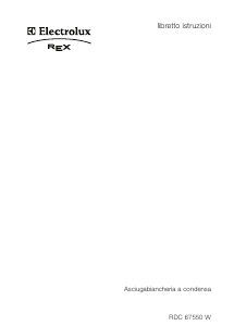 Manuale Electrolux-Rex RDC67550W Asciugatrice