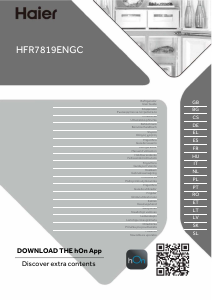 Rokasgrāmata Haier HFR7819ENGC Ledusskapis ar saldētavu