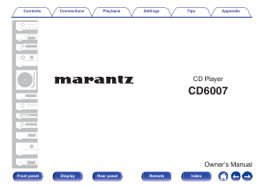 Bruksanvisning Marantz CD6007 CD-spelare