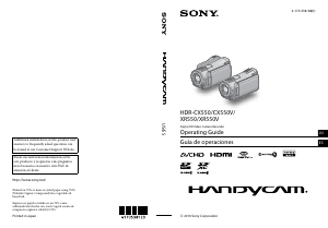 Manual de uso Sony HDR-XR550VE Videocámara
