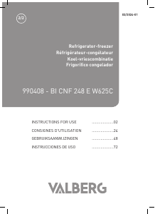 Manual de uso Valberg BI CNF 248 E W625C Frigorífico combinado