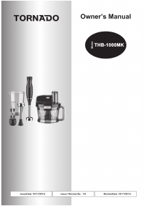 كتيب تورنيدو THB-1000MK خلاط يدوي