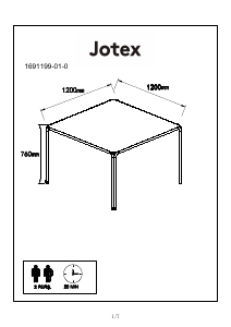 Käyttöohje Jotex DAYTON Ruokapöytä