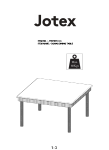 Manuale Jotex DOMAS Tavolo da pranzo