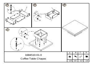 Manual Jotex CHAPAS Măsuţă de cafea