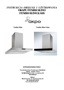 Instrukcja Akpo Feniks Slim Glass Okap kuchenny