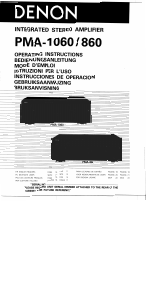 Manual de uso Denon PMA-1060 Amplificador