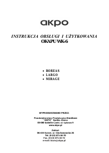Instrukcja Akpo Largo Okap kuchenny