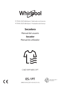 Manual Whirlpool C WD 94M WBS SPT Máquina de secar roupa