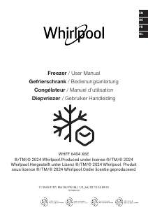 Mode d’emploi Whirlpool WHFF 6404 X6E Congélateur