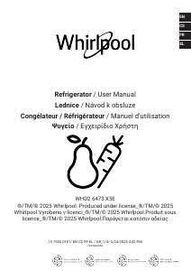 Mode d’emploi Whirlpool WHD2 6473 X5E Réfrigérateur combiné