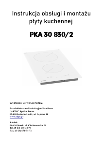 Instrukcja Akpo PKA 30 830/2 Płyta do zabudowy