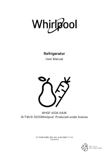 Bruksanvisning Whirlpool WHGF 6534 X4UK Kyl-frys