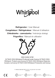 Manual Whirlpool WHK 26362 XP4E Frigorífico combinado