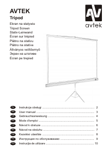 Manual Avtek Tripod Standard 200 Ecran de proiecție
