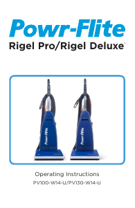 Manual de uso Powr-Flite PV100-W14-U Rigel Pro Aspirador