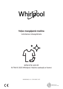 Rokasgrāmata Whirlpool WPM 87W ADS EE Veļas mašīna