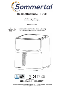 Bedienungsanleitung Sommertal HF760 Fritteuse