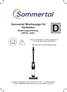 Bruksanvisning Sommertal 4393 Dammsugare