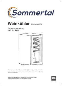 Manual Sommertal WK50 Wine Cabinet