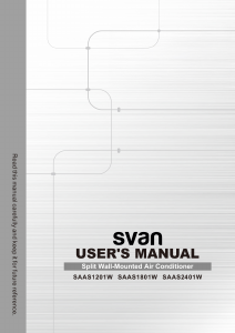 Mode d’emploi Svan SAAS1201W Climatiseur