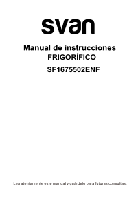 Bruksanvisning Svan SF1675502ENF Kyl-frys
