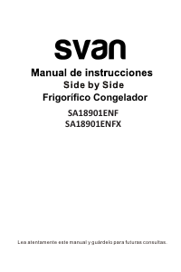Bedienungsanleitung Svan SA18901ENFX Kühl-gefrierkombination