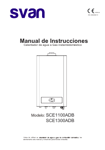 Manual de uso Svan SCE1100ADB Caldera de gas