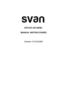 Manual de uso Svan SVCA03EB Calefactor