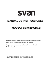 Manual de uso Svan SMWI2800DGB Microondas