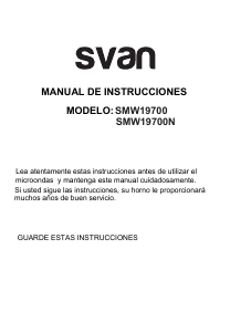 Manual de uso Svan SMW19700N Microondas