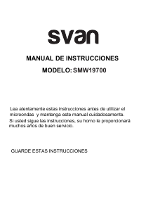 Manual de uso Svan SMW19700 Microondas