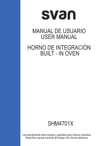 Manual de uso Svan SHM4701X Horno