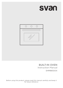 Manual de uso Svan SHM86500X Horno