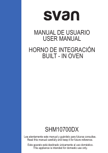 Manual de uso Svan SHM10700DX Horno