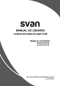 Manual de uso Svan SL9402AIDVB Lavadora