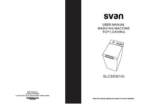 Handleiding Svan SLCS8301AI Wasmachine