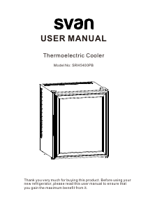 Manual de uso Svan SRH5400PB Refrigerador