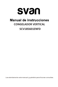 Manual de uso Svan SCV185601ENFD Congelador