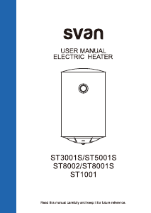 Manual Svan ST3001S Esquentador
