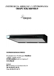 Instrukcja Akpo K60 Okap kuchenny