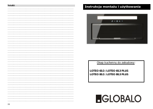 Instrukcja Globalo Loteo 80.3 Plus Okap kuchenny
