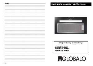 Instrukcja Globalo Amadio 60 Okap kuchenny