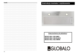 Instrukcja Globalo Delico 60.1 Okap kuchenny
