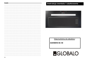 Instrukcja Globalo Agendero 60 Okap kuchenny