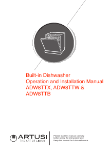 Bruksanvisning Artusi ADW8TTW Diskmaskin
