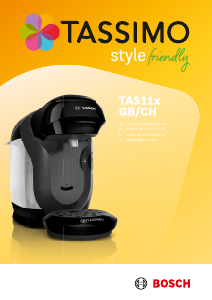 Bruksanvisning Bosch TAS112EG Tassimo Style Friendly Kaffebryggare