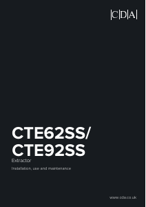 Bruksanvisning CDA CTE92SS Köksfläkt