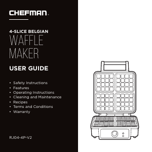Handleiding Chefman RJ04-4P-V2 Wafelijzer